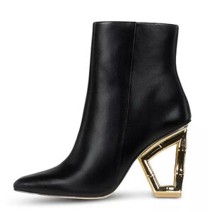 Cult‎ Gaia 37 EU/ 7 US Valeska Bamboo Ankle Boot Black Dustbag Box MSRP $600